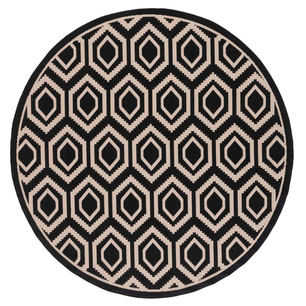 Safavieh Courtyard Rug Collection: CY6902-266 - Black / Beige