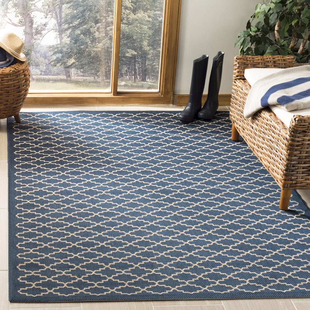 Contemporary Area Rug, CY6919-268, 160 X 230 cm in Navy / Beige