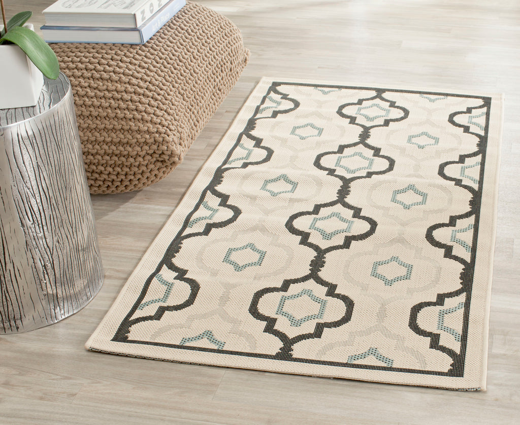 Contemporary Area Rug, CY7938-256A18, 90 X 150 cm in Beige / Black