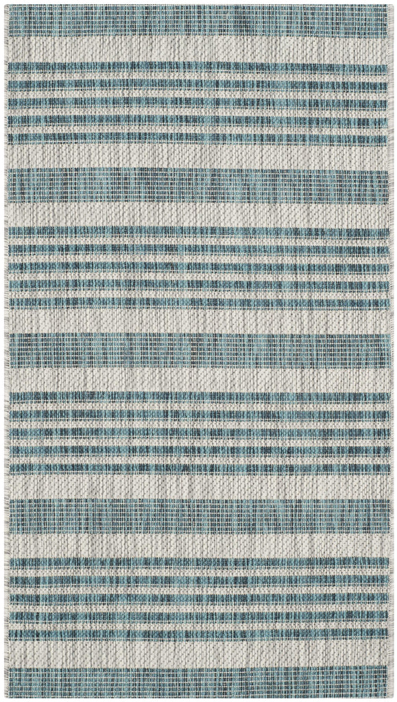 Contemporary Accent Rug, CY8062-37212, 60 X 109 cm in Grey / Blue