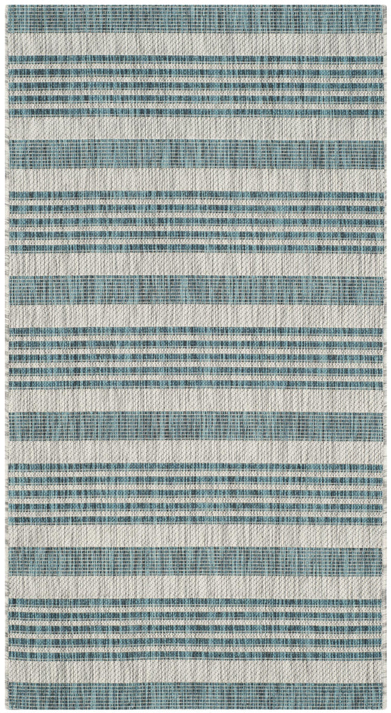 Contemporary Area Rug, CY8062-37212, 90 X 150 cm in Grey / Blue