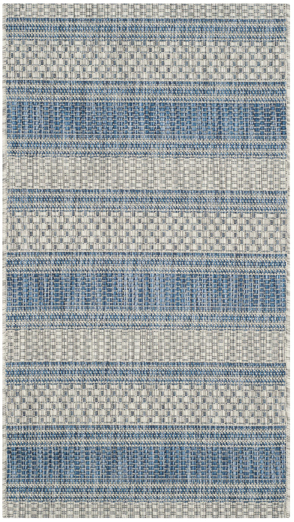 Contemporary Accent Rug, CY8464-36812, 60 X 109 cm in Grey / Navy