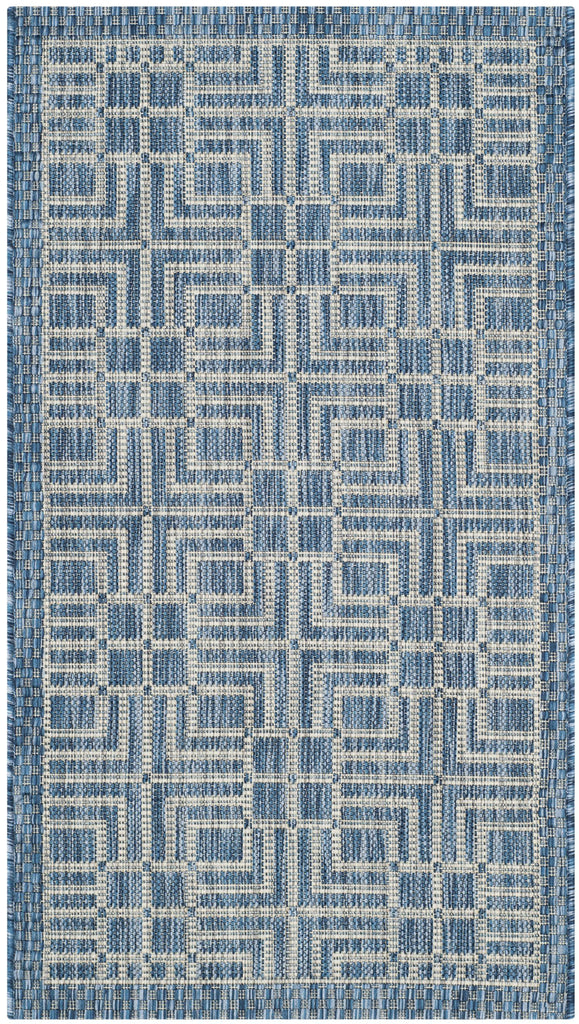 Contemporary Accent Rug, CY8467-36821, 60 X 109 cm in Navy / Grey