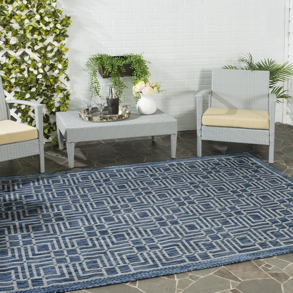 Contemporary Area Rug, CY8467-36821, 200 X 300 cm in Navy / Grey