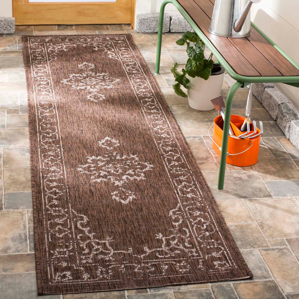 Safavieh Courtyard Rug Collection: CY8481-37321 - Black / Natural