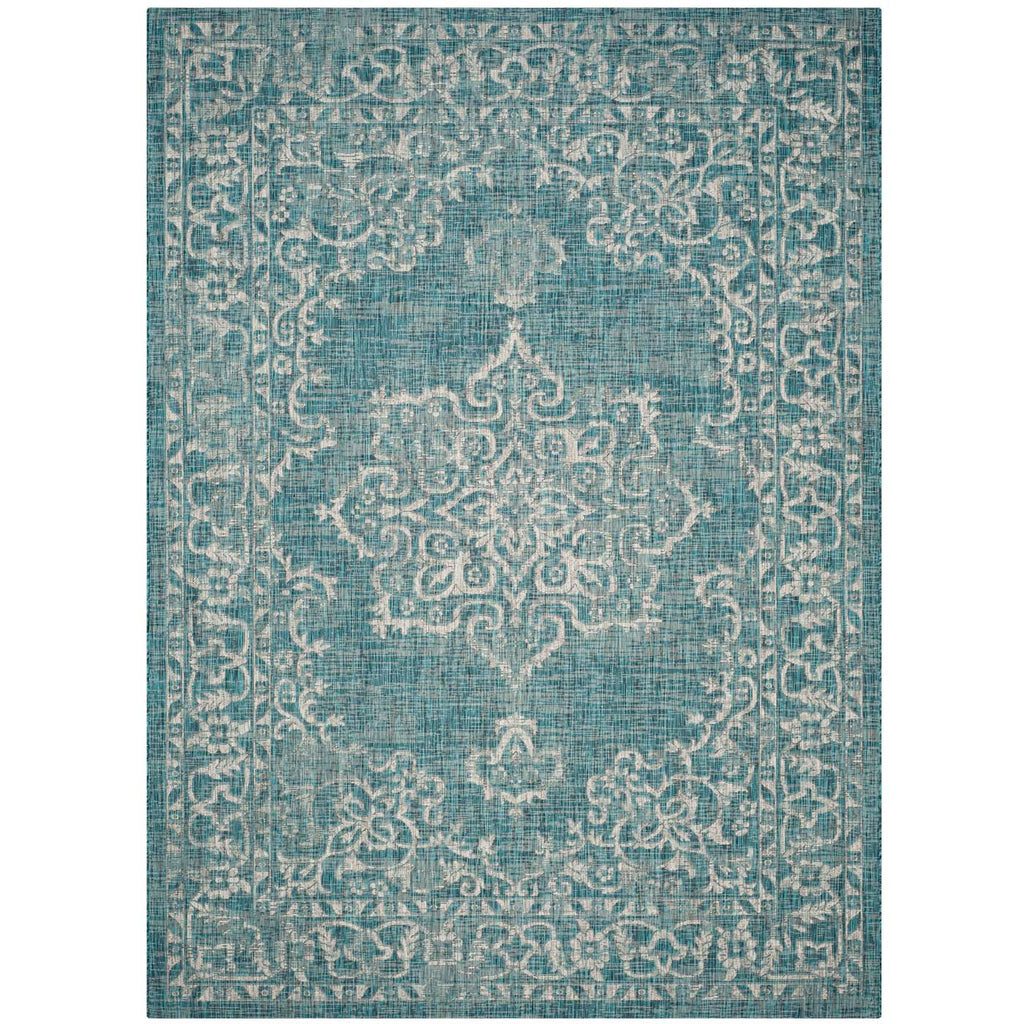 Safavieh Courtyard Rug Collection: CY8481-37221 - Blue / Grey