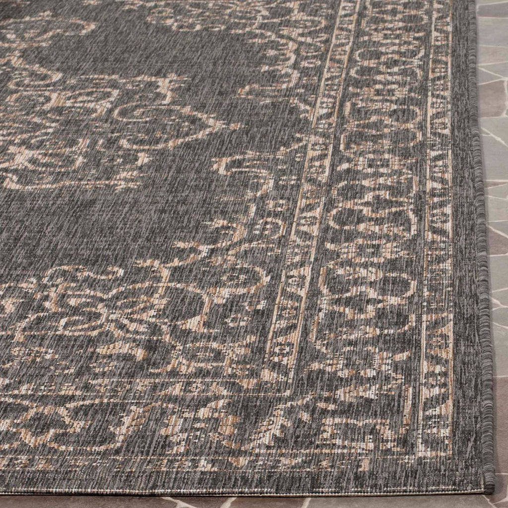 Safavieh Courtyard Rug Collection: CY8481-37321 - Black / Natural