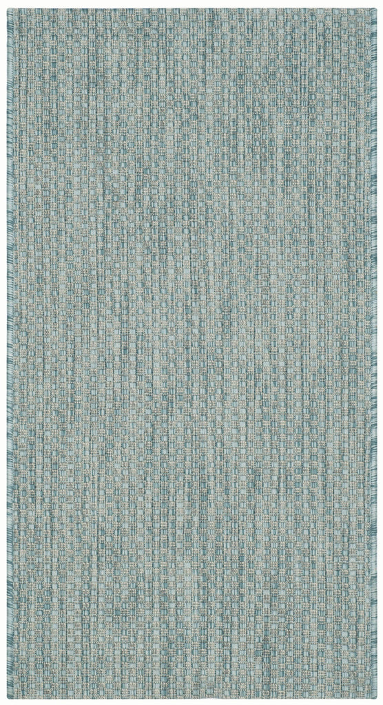 Contemporary Accent Rug, CY8521-37121, 60 X 109 cm in Aqua / Grey