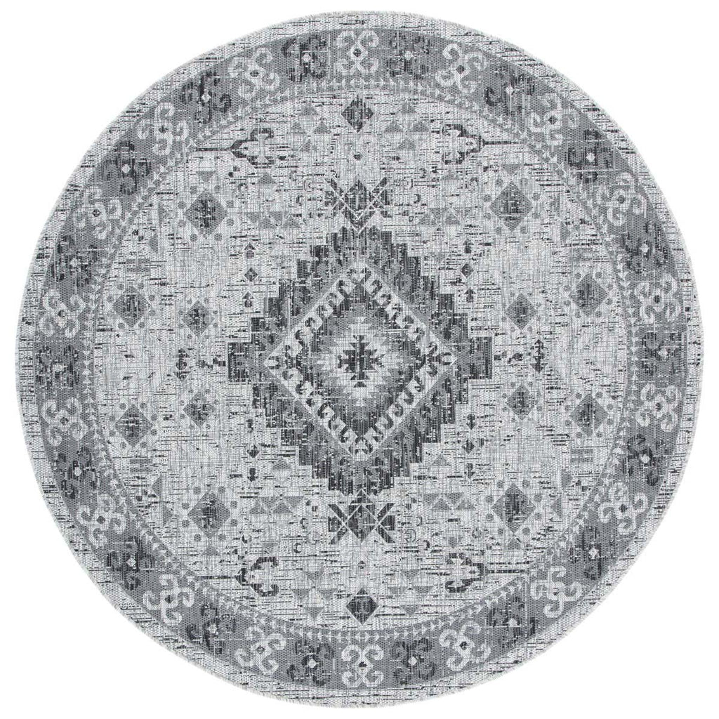 Safavieh Courtyard Rug Collection CY8734-37112 - Light Grey / Aqua