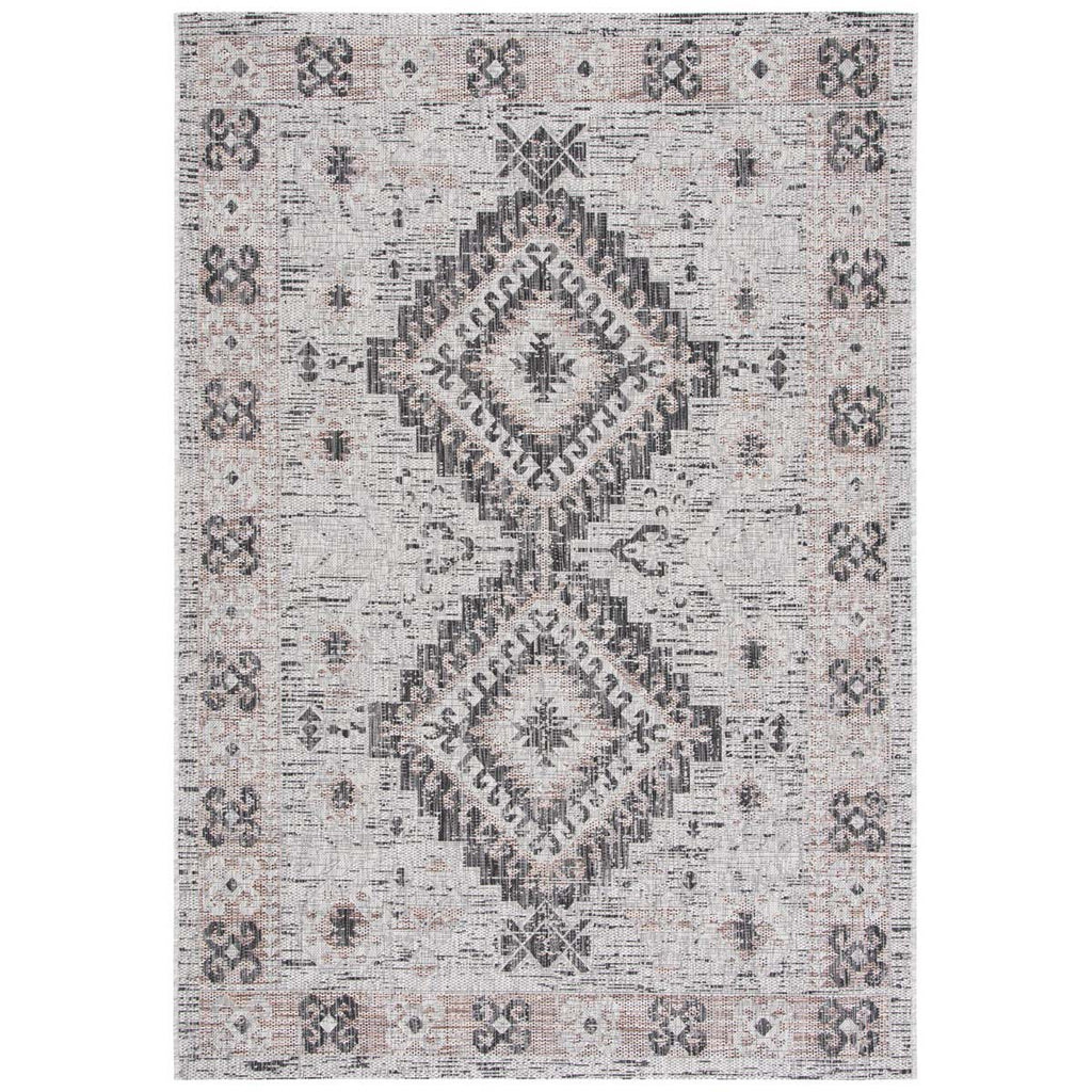 Safavieh Courtyard Rug Collection CY8734-37212 - Light Grey / Teal