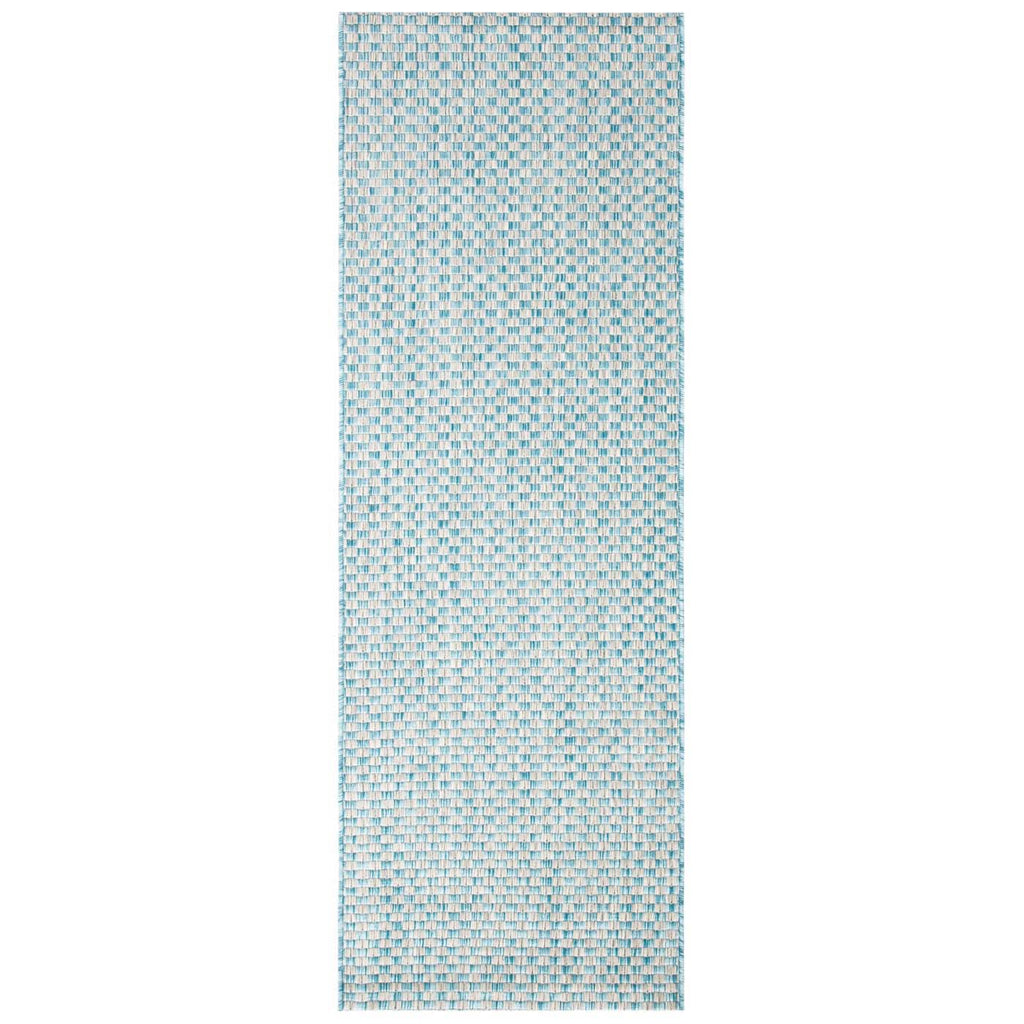 Safavieh Courtyard Rug Collection CY8653-37121 - Light Blue / Light Grey