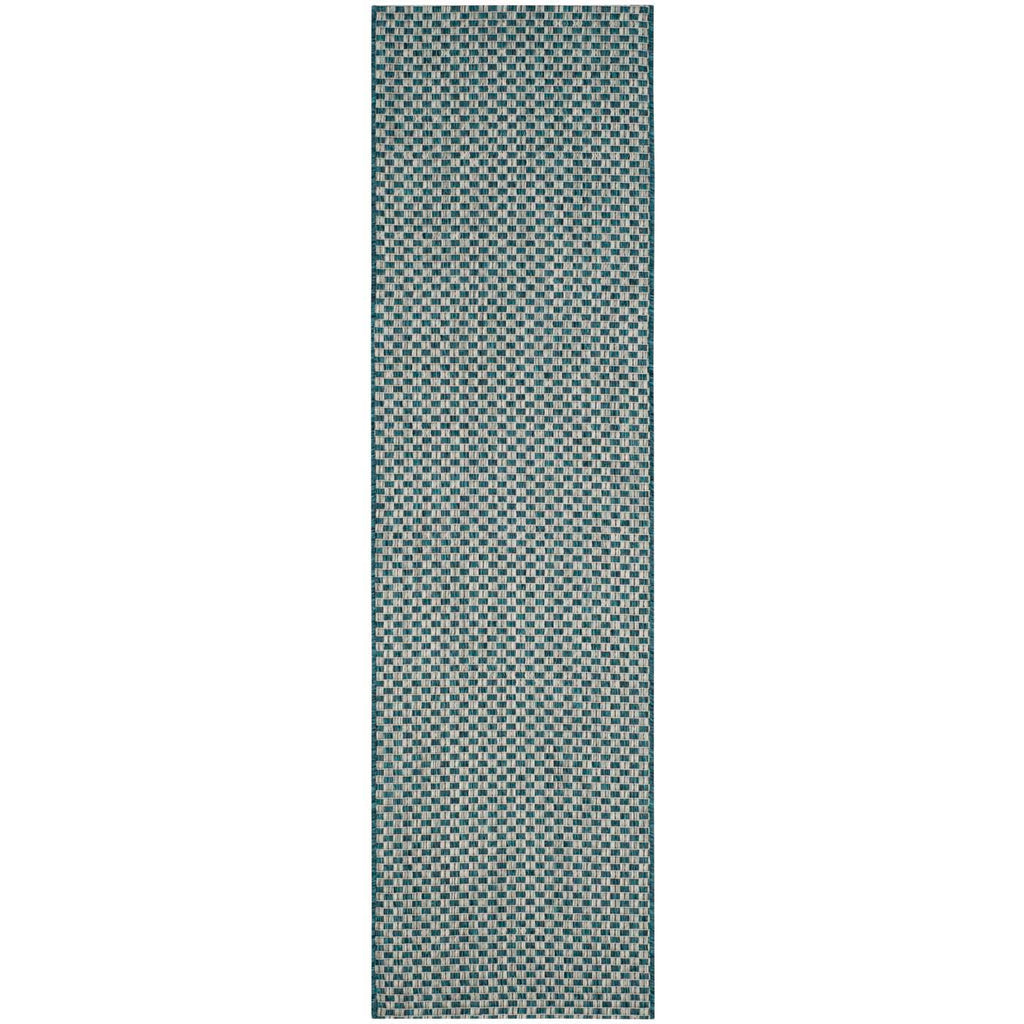 Safavieh Courtyard Rug Collection CY8653-37221 - Turquoise / Light Grey