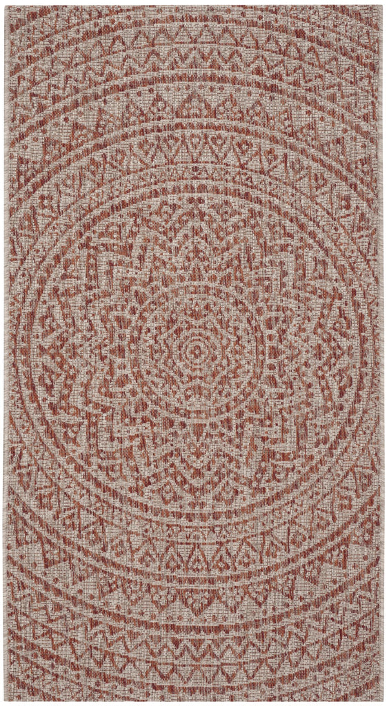 Contemporary Accent Rug, CY8734-36512, 60 X 109 cm in Light Beige / Terracotta