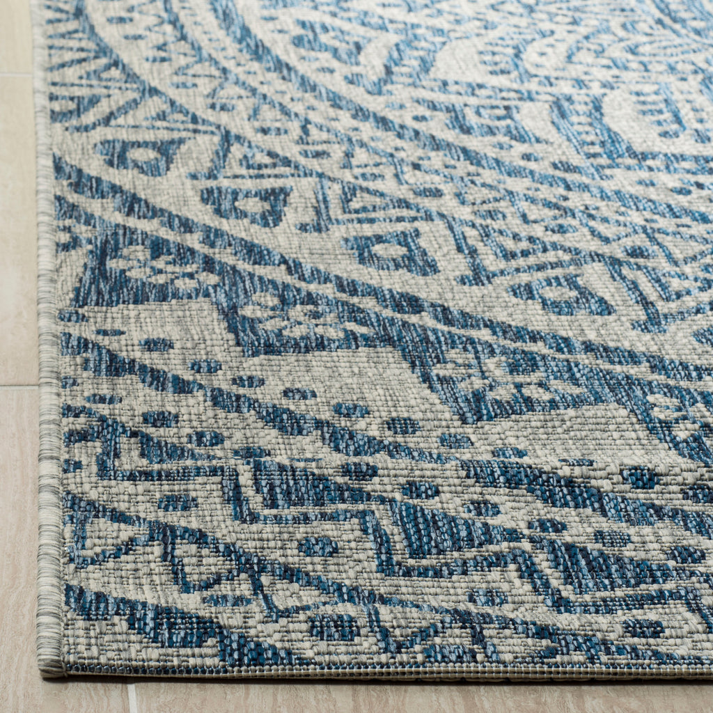 Contemporary Area Rug, CY8734-36812, 90 X 150 cm in Light Grey / Blue