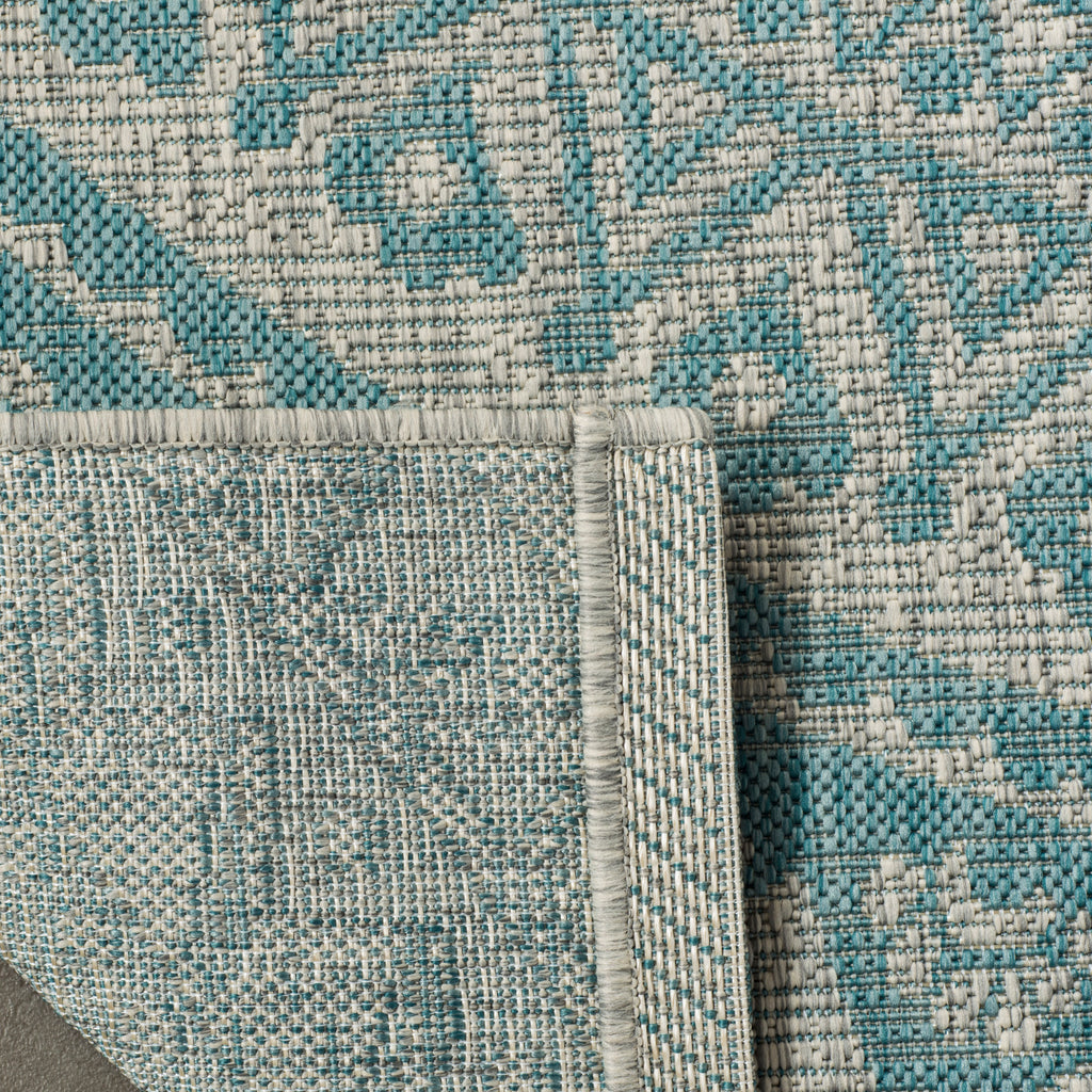 Safavieh Courtyard Rug Collection CY8734-37112 - Light Grey / Aqua