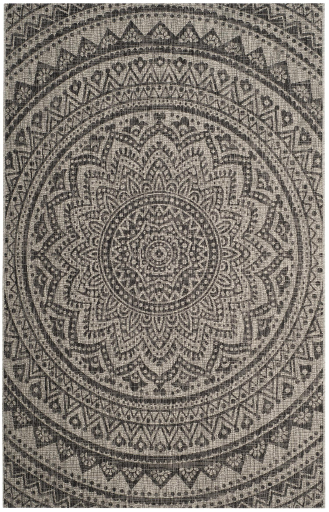 Contemporary Area Rug, CY8734-37612, 120 X 180 cm in Light Grey / Black