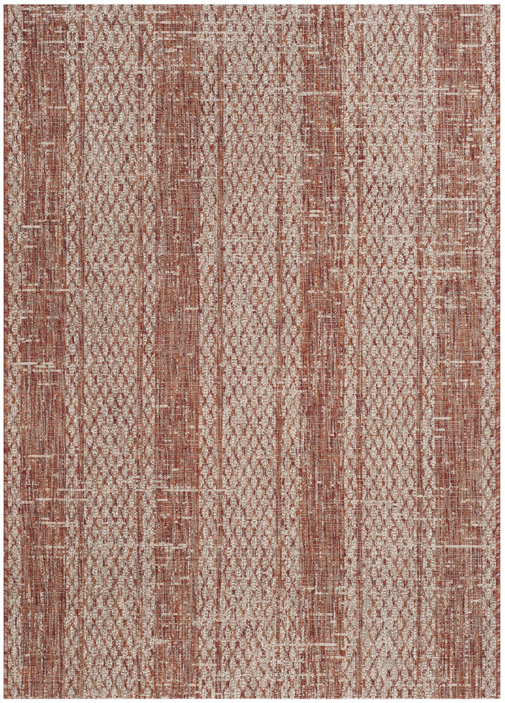 Contemporary Area Rug, CY8736-36512, 120 X 180 cm in Light Beige / Terracotta