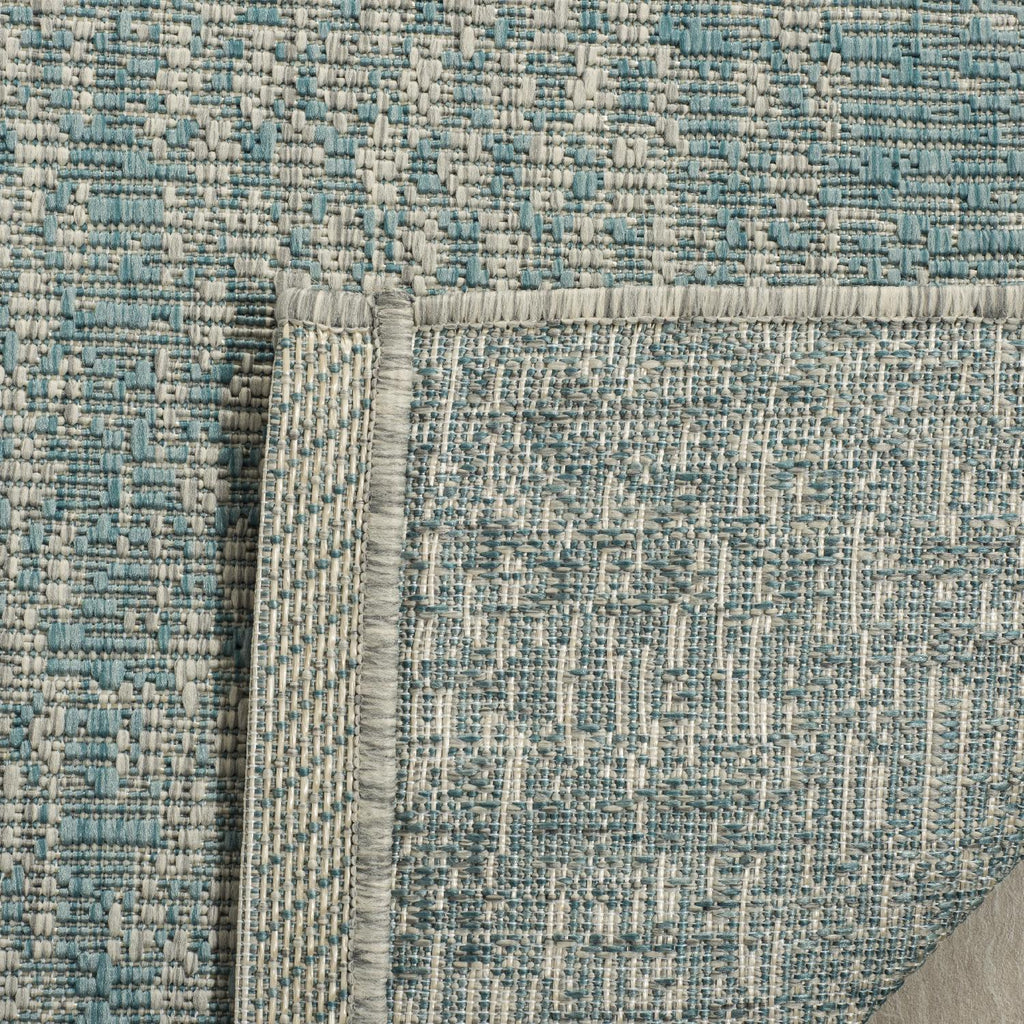 Contemporary Accent Rug, CY8736-37112, 60 X 109 cm in Light Grey / Aqua