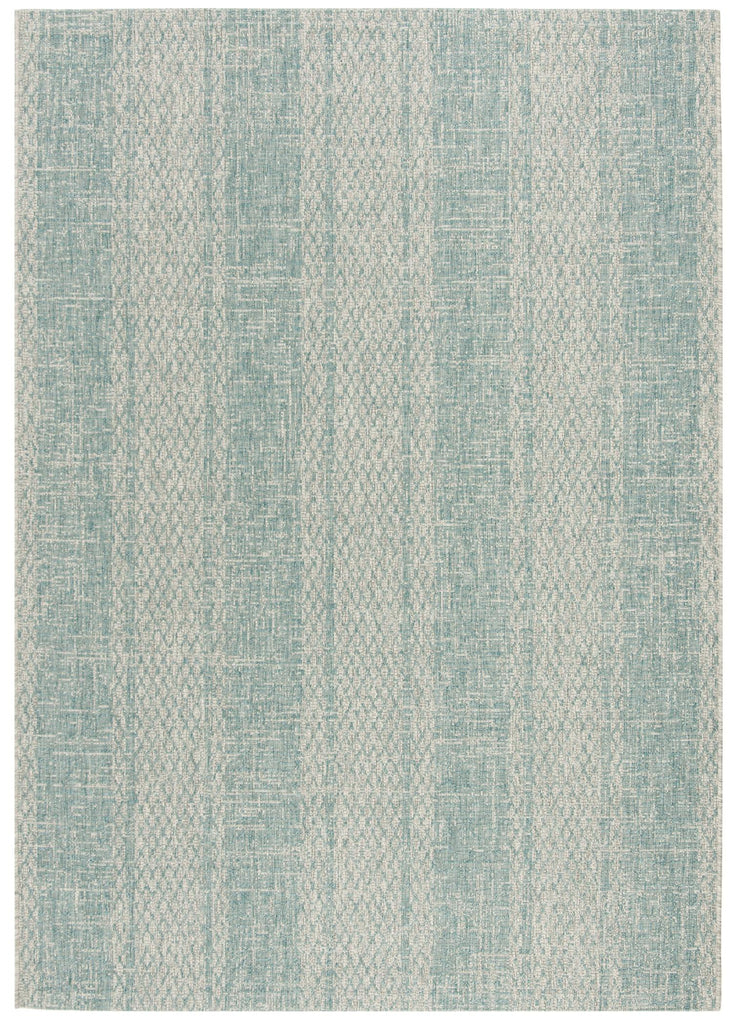 Contemporary Area Rug, CY8736-37112, 160 X 230 cm in Light Grey / Aqua