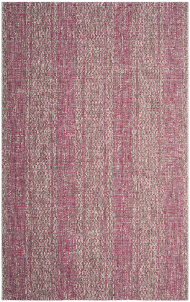 Contemporary Area Rug, CY8736-39712, 160 X 230 cm in Light Grey / Fuchsia