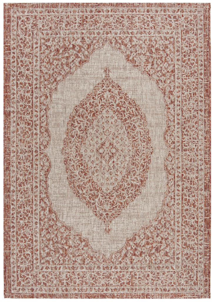 Contemporary Area Rug, CY8751-36512, 120 X 180 cm in Light Beige / Terracotta