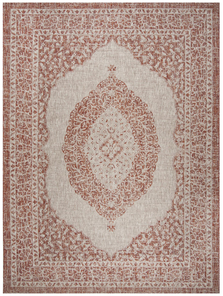 Contemporary Area Rug, CY8751-36512, 200 X 300 cm in Light Beige / Terracotta