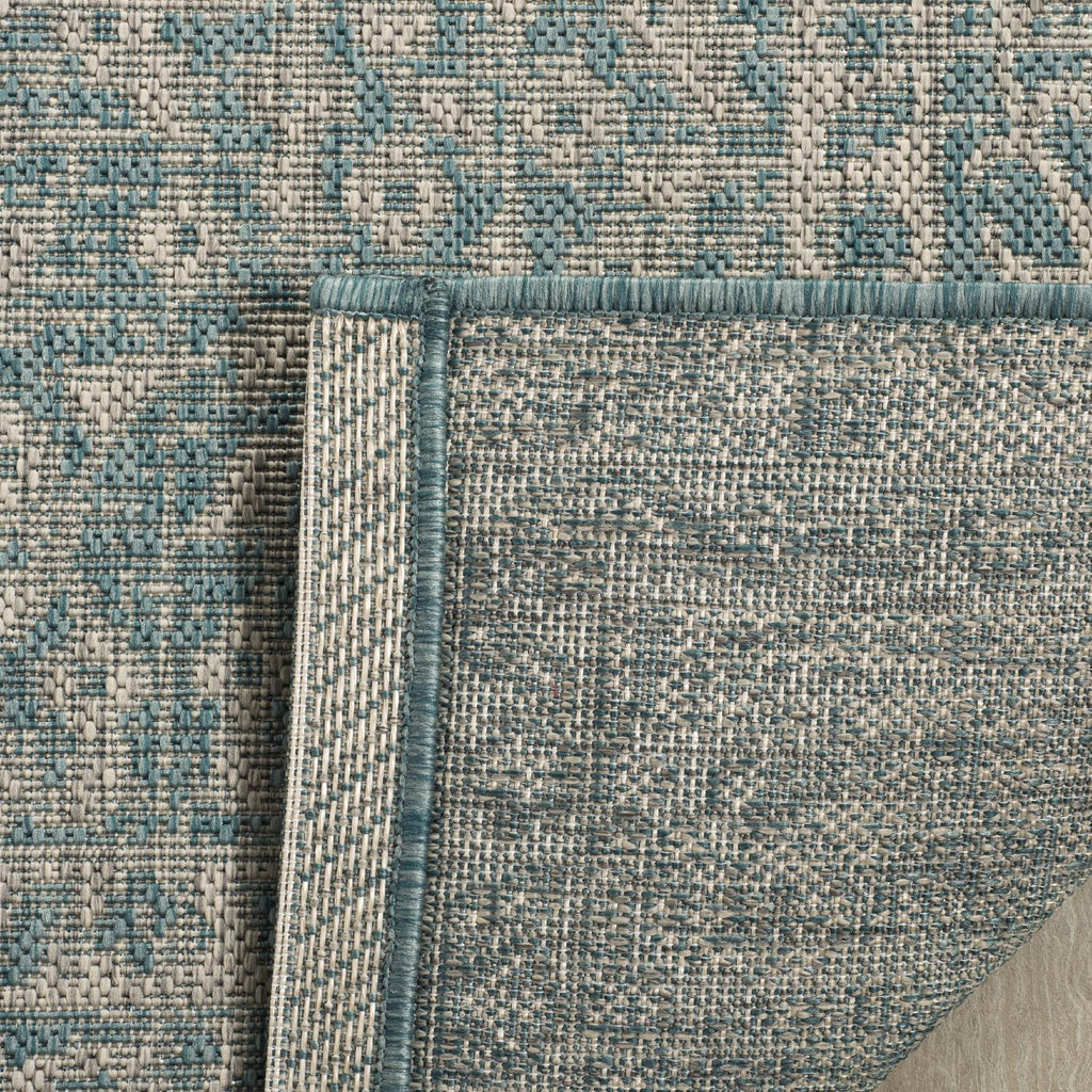 Contemporary Area Rug, CY8751-37112, 243 X 335 cm in Light Grey / Aqua