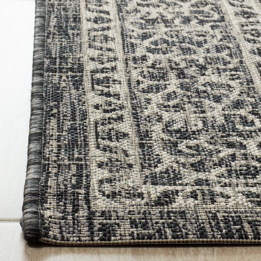 Contemporary Area Rug, CY8751-37612, 90 X 150 cm in Light Grey / Black