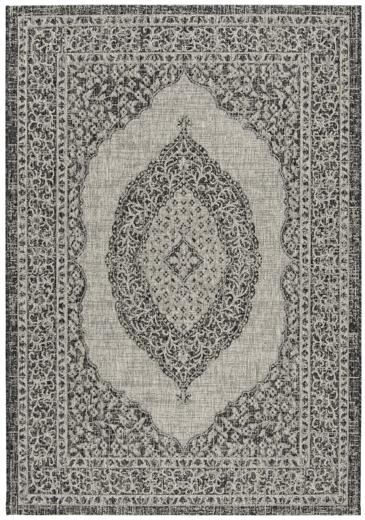 Contemporary Area Rug, CY8751-37612, 120 X 180 cm in Light Grey / Black