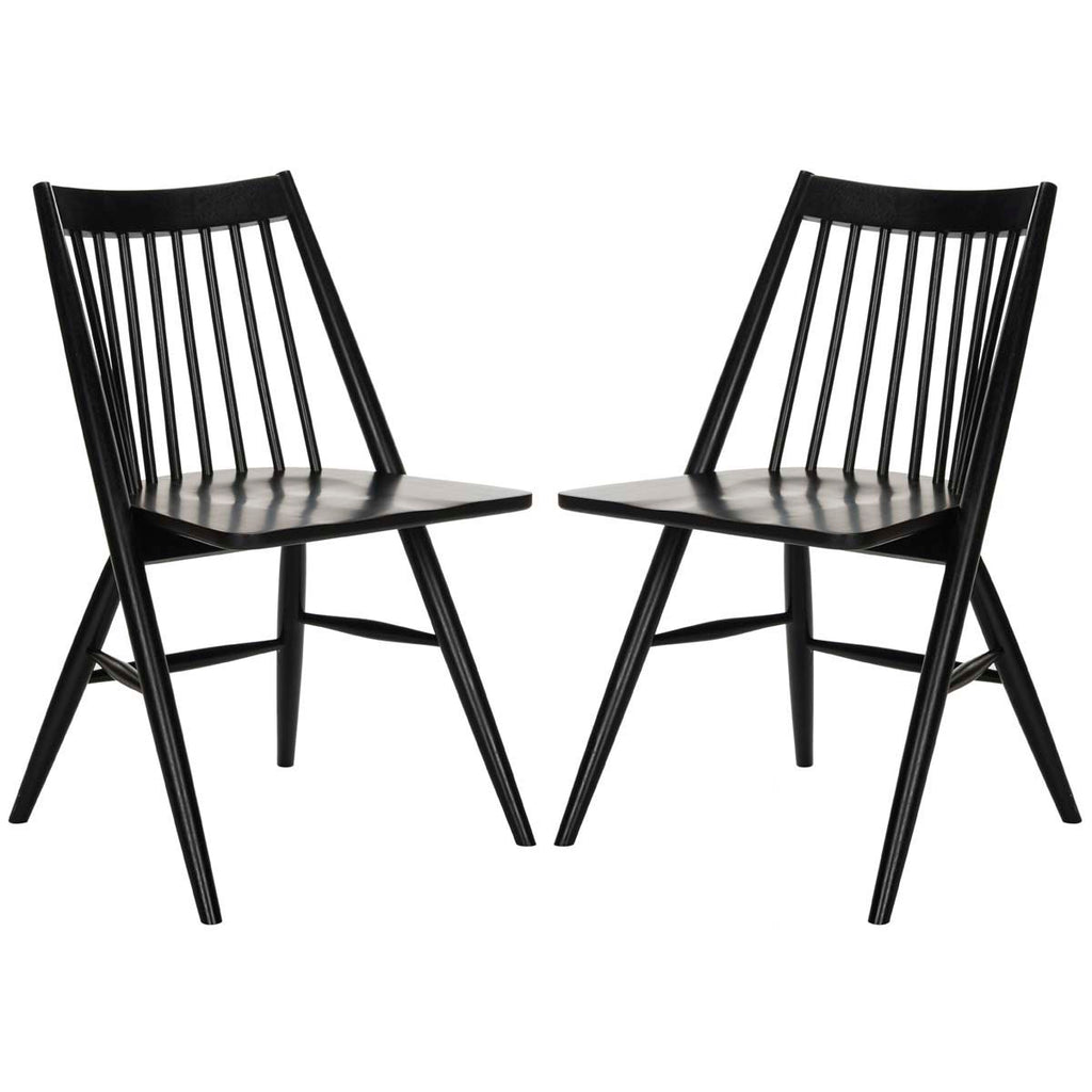 Safavieh Wren 19H Spindle Dining Chair-Black (Set of 2)