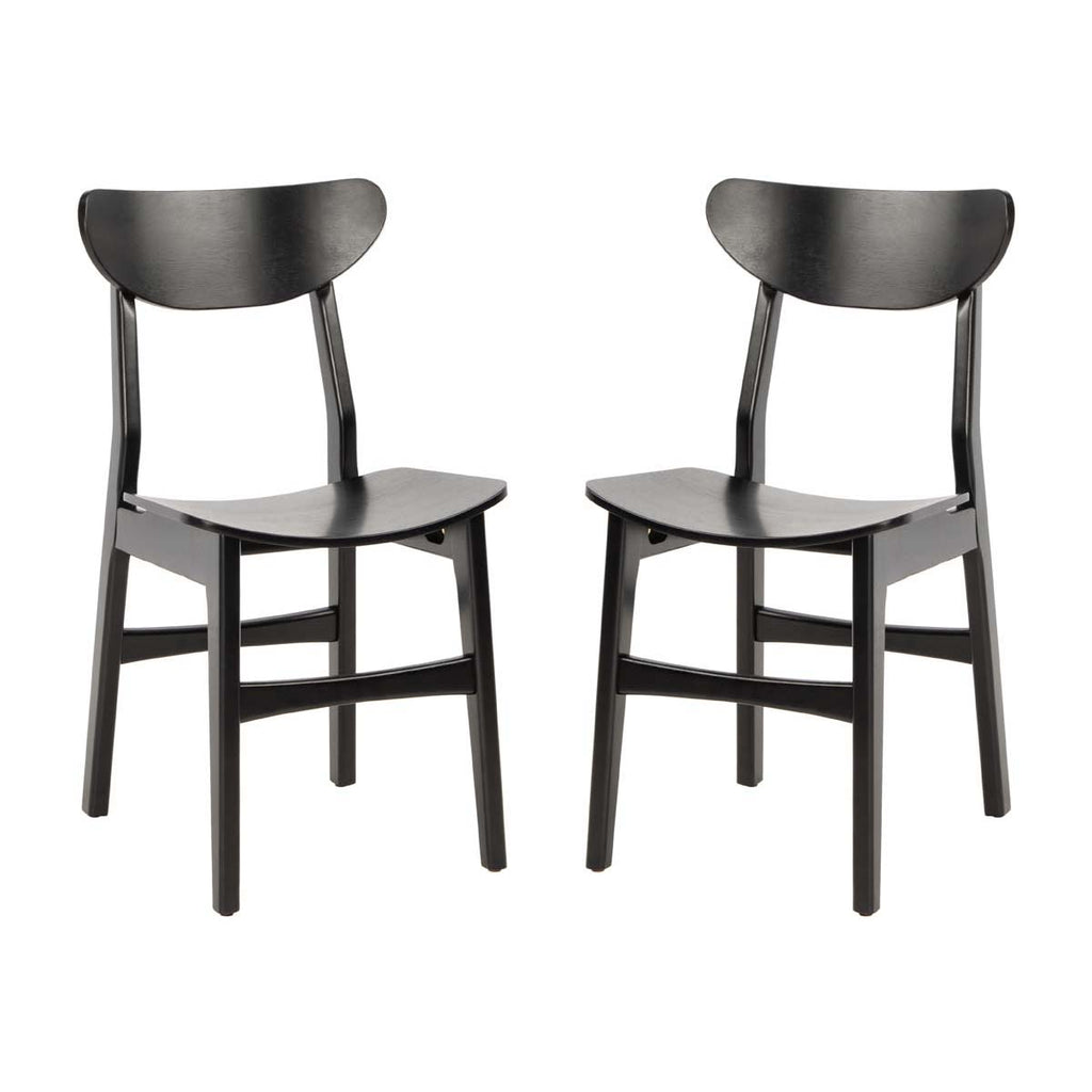 Safavieh Lucca Retro Dining Chair-Black (Set of 2)