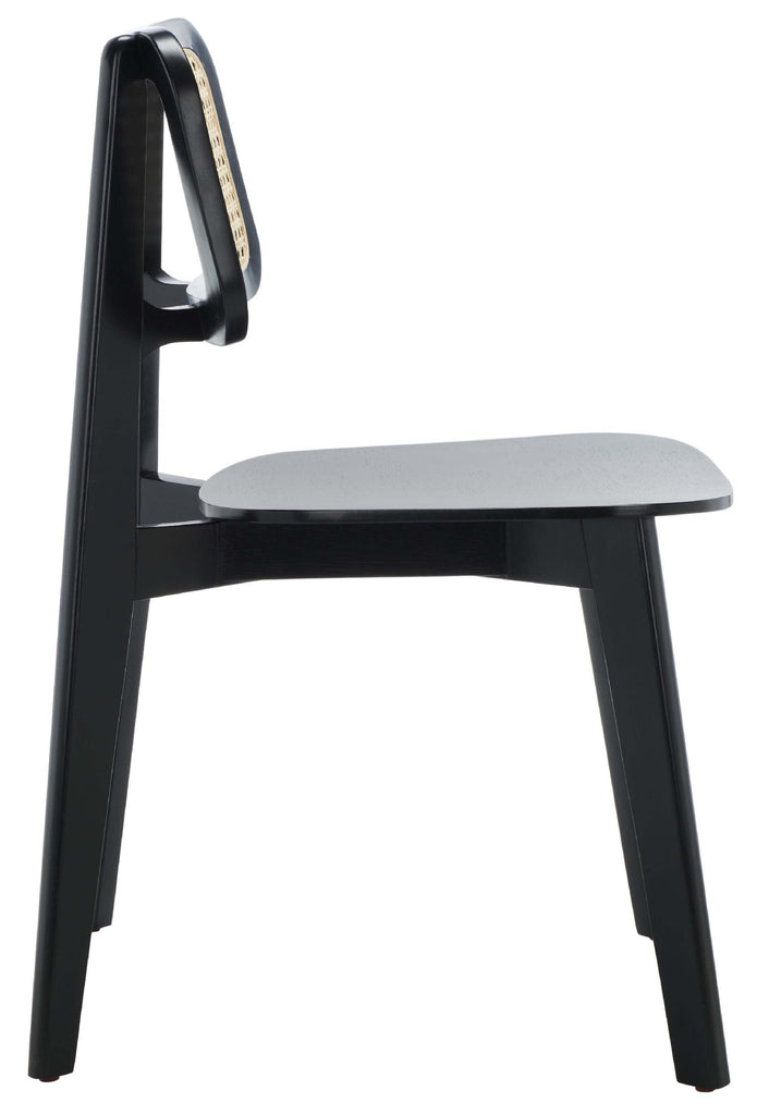 Safavieh Luz Cane Dining Chair (Set of 2) - Black / Natural