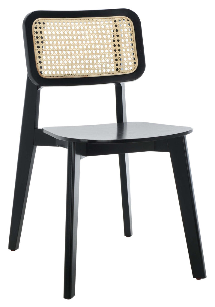 Safavieh Luz Cane Dining Chair (Set of 2) - Black / Natural