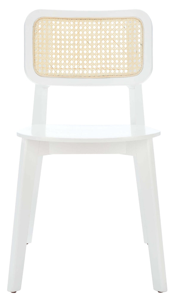 Safavieh Luz Cane Dining Chair (Set of 2) - White / Natural