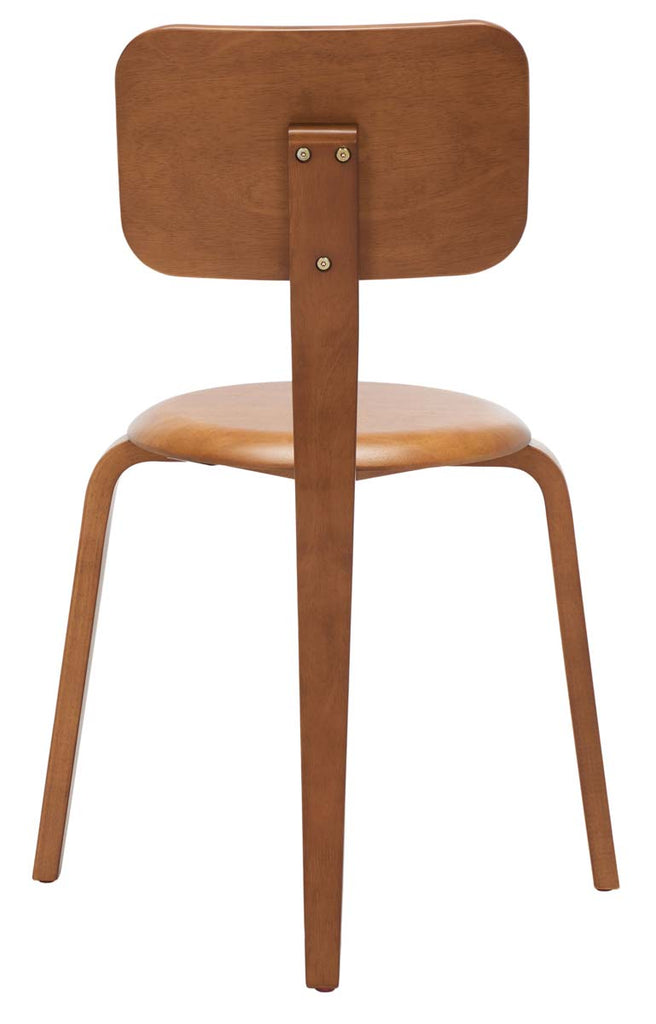 Safavieh Jo Upholstered Stackable Dining Chair - Walnut