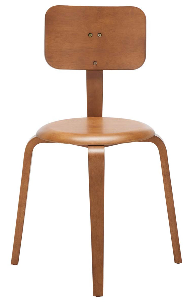 Safavieh Jo Upholstered Stackable Dining Chair - Walnut