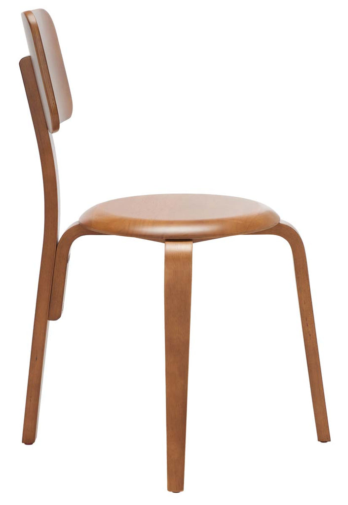 Safavieh Jo Upholstered Stackable Dining Chair - Walnut