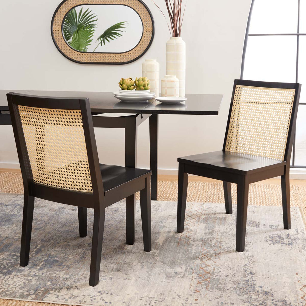 Safavieh  Levy Dining Chair - Black/Natural