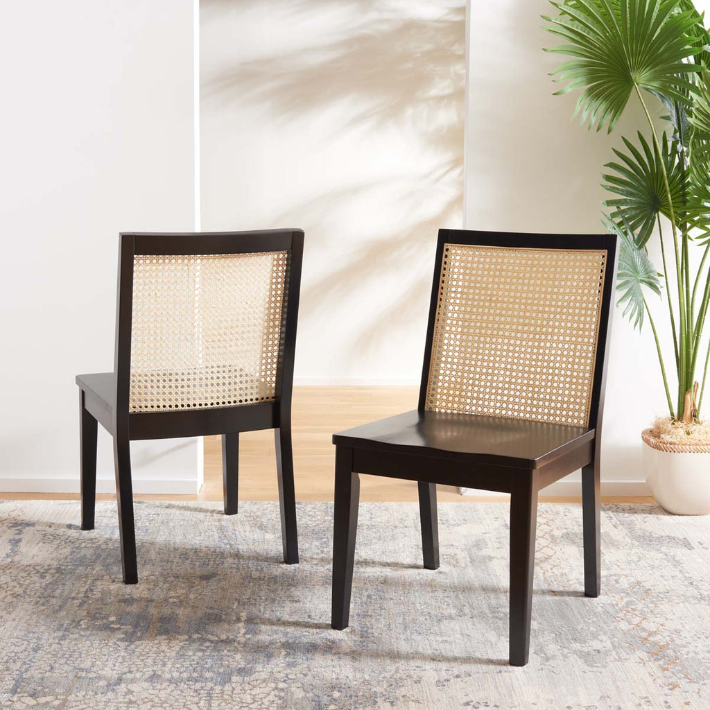 Safavieh  Levy Dining Chair - Black/Natural