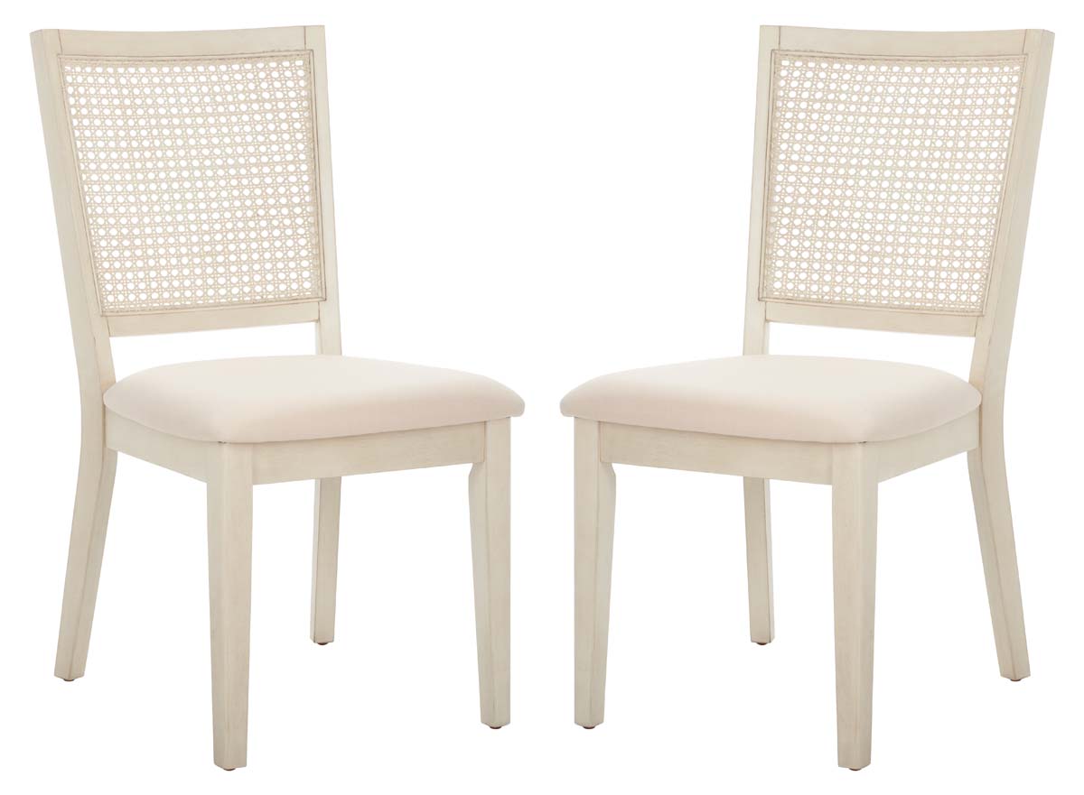 Whitewashed wicker dining online chairs