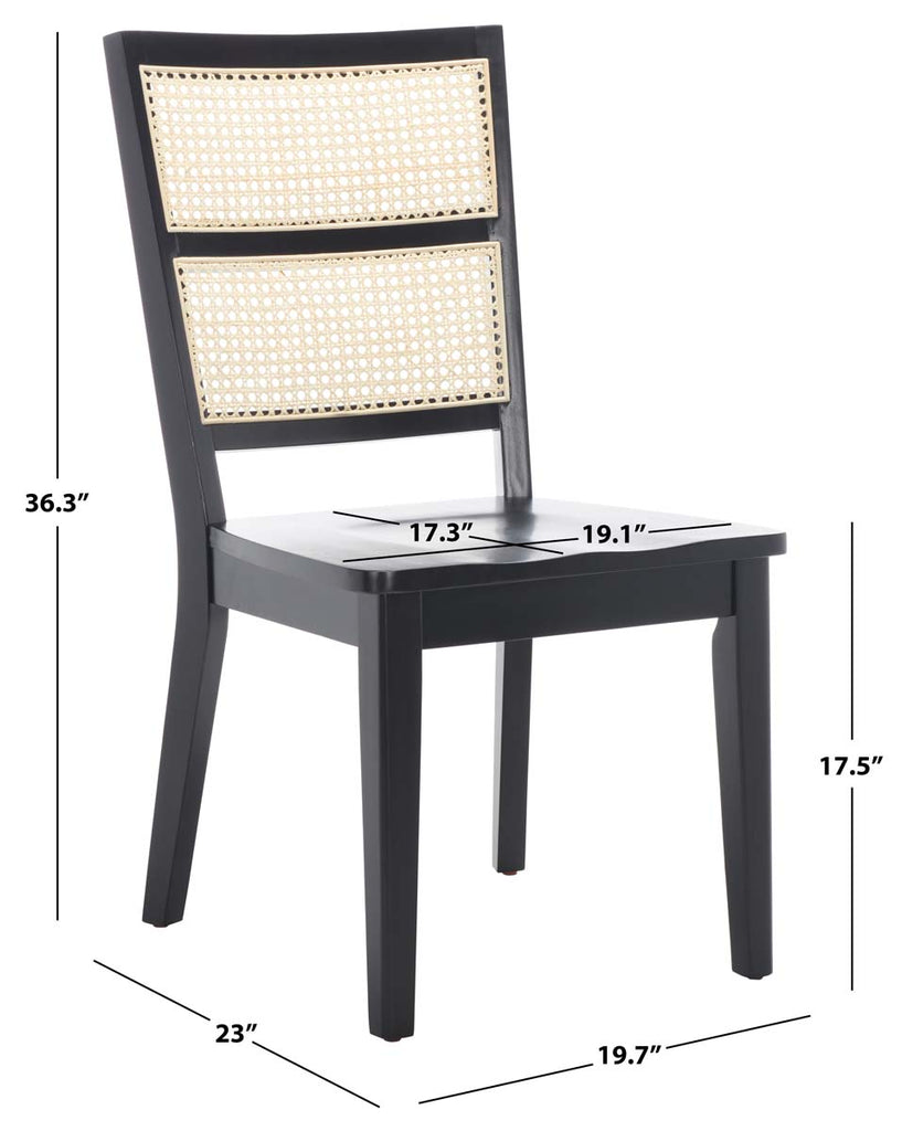 Safavieh Toril Dining Chair - Black / Natural