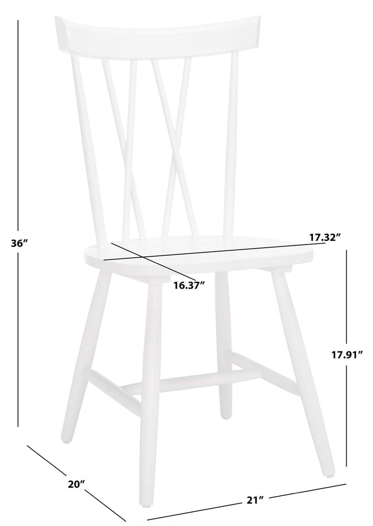 Safavieh Friar Dining Chair  - White (Set of 2)