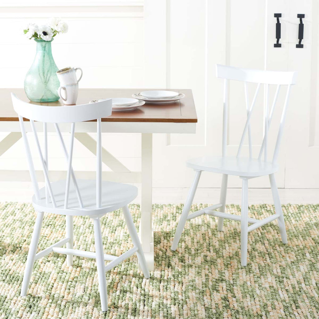 Safavieh Friar Dining Chair  - White (Set of 2)