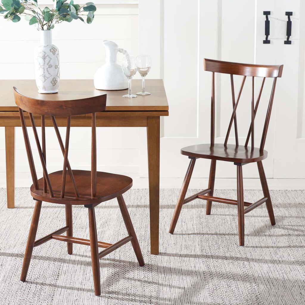 Safavieh Friar Dining Chair  - Walnut (Set of 2)