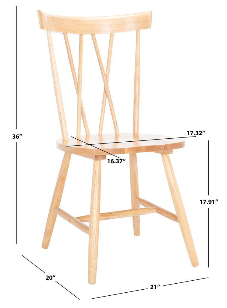 Safavieh Friar Dining Chair  - Natural (Set of 2)