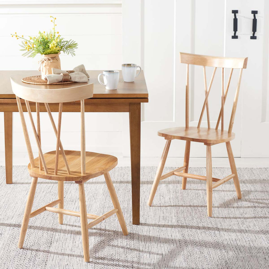 Safavieh Friar Dining Chair  - Natural (Set of 2)