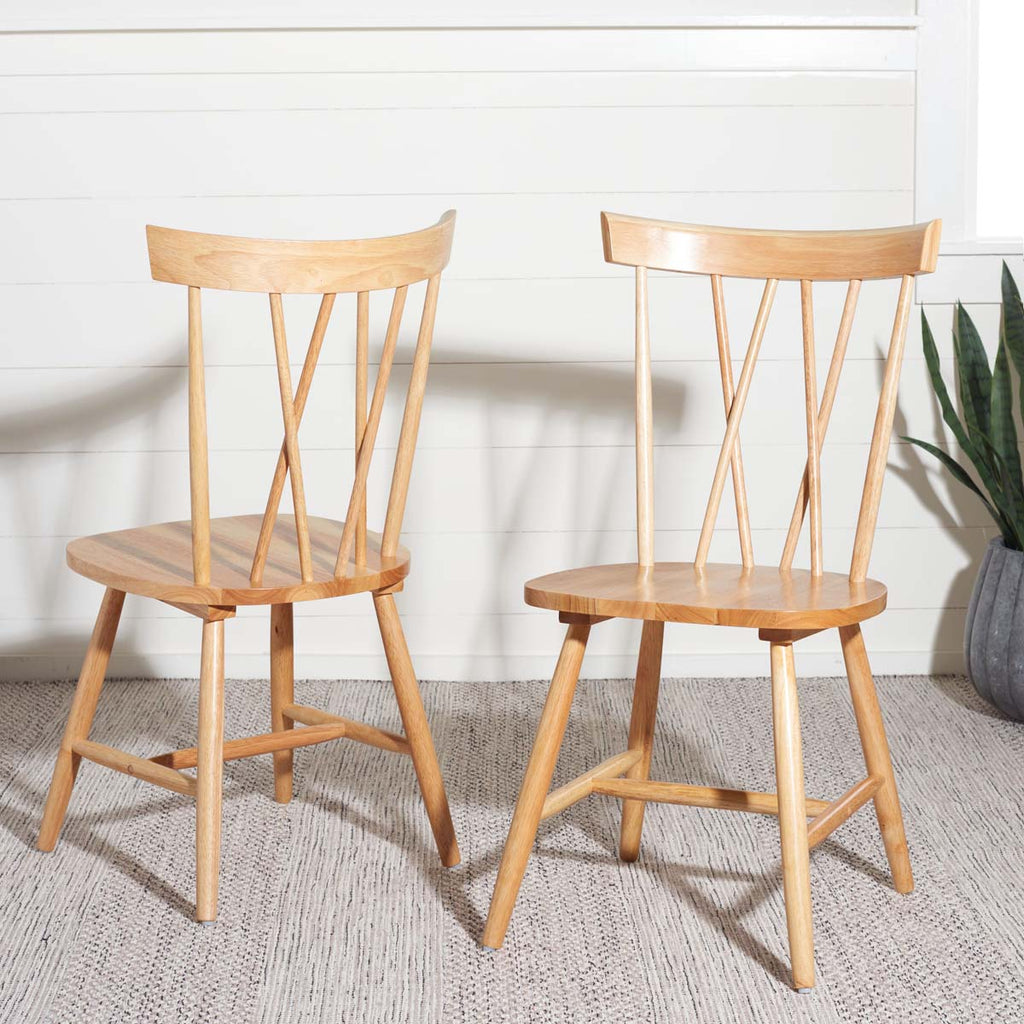 Safavieh Friar Dining Chair  - Natural (Set of 2)