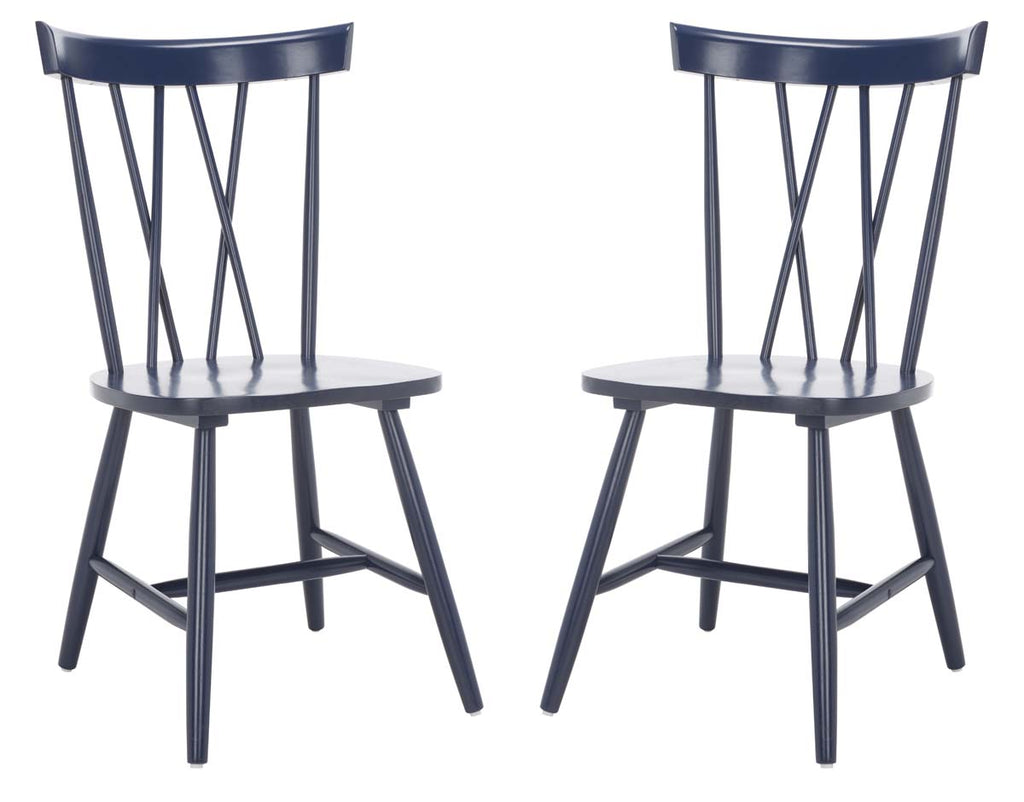 Safavieh Friar Dining Chair  - Navy (Set of 2)