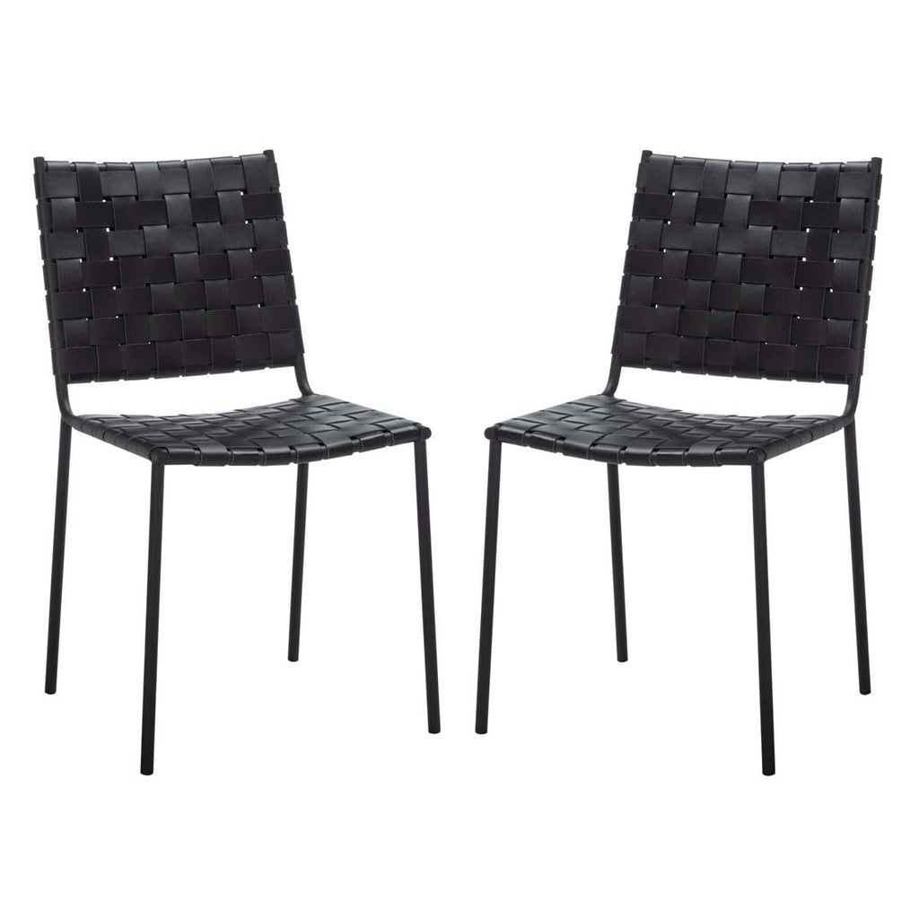 Safavieh Wesson Woven Dining Chair - Black (Set of 2)