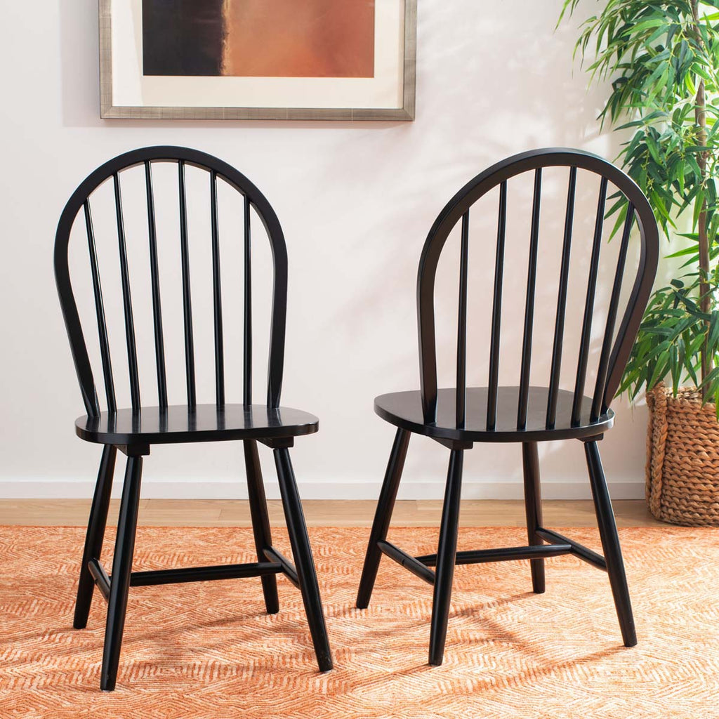 Safavieh Camden Spindle Back Dining Chair-Black (Set of 2)